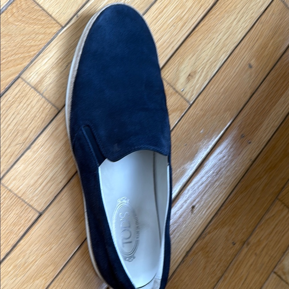Tod's Blue Loafers Slip-On Style with Minimalist Design